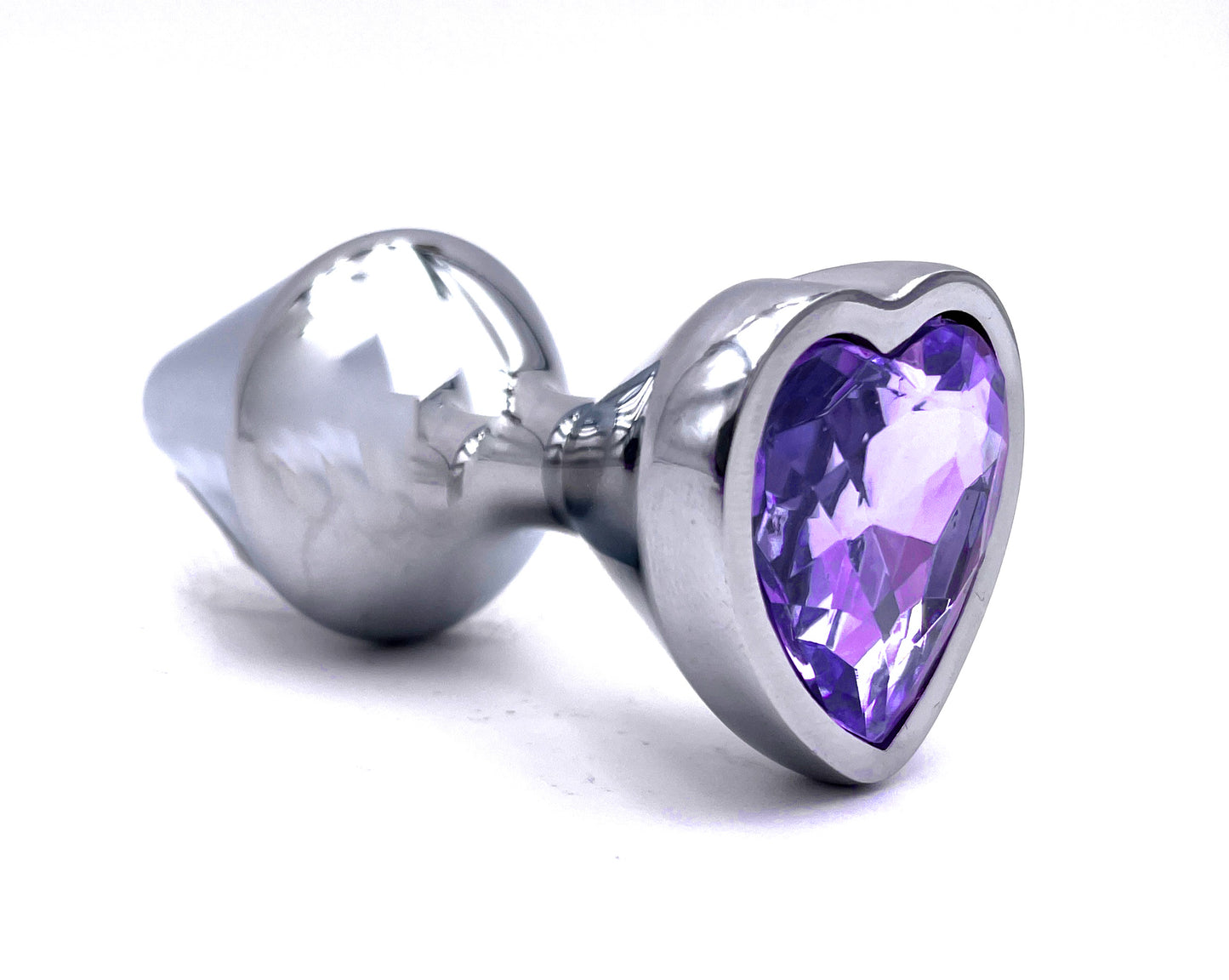 Heart Bullet - Plug Anale in Metallo con Diamante a Cuore