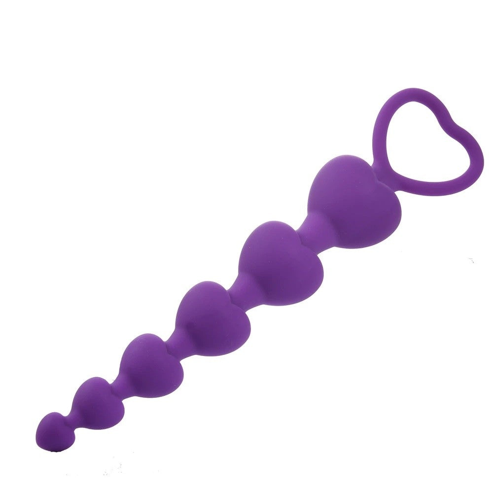 LoveChain - Palline Anali in Silicone a forma di cuore