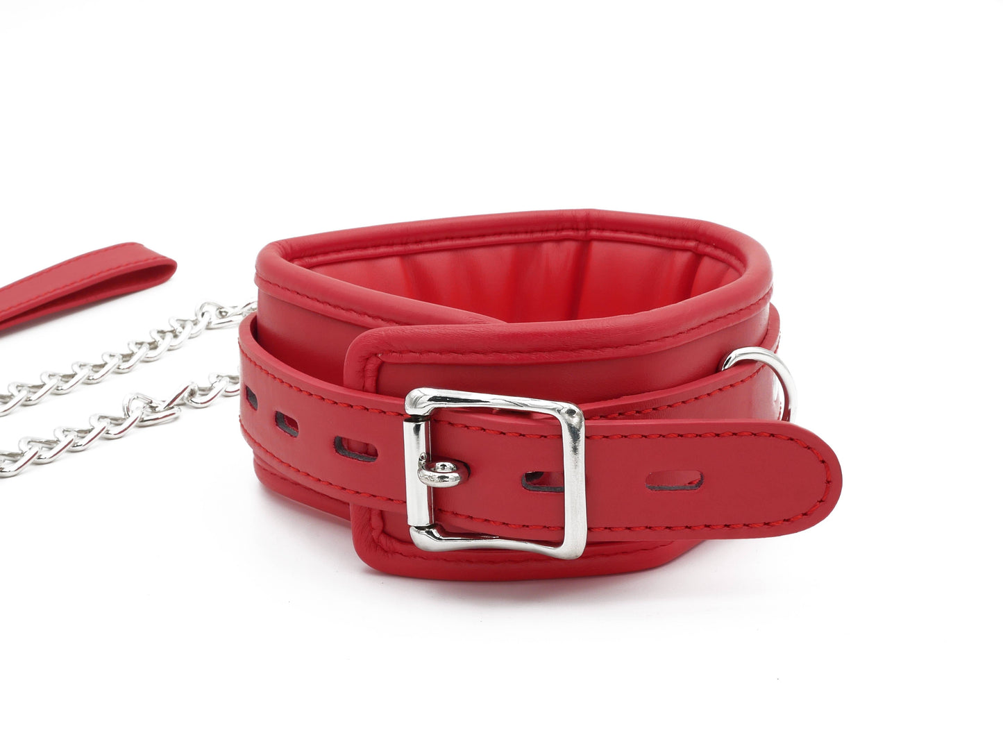 Cushy - Collare imbottito con guinzaglio