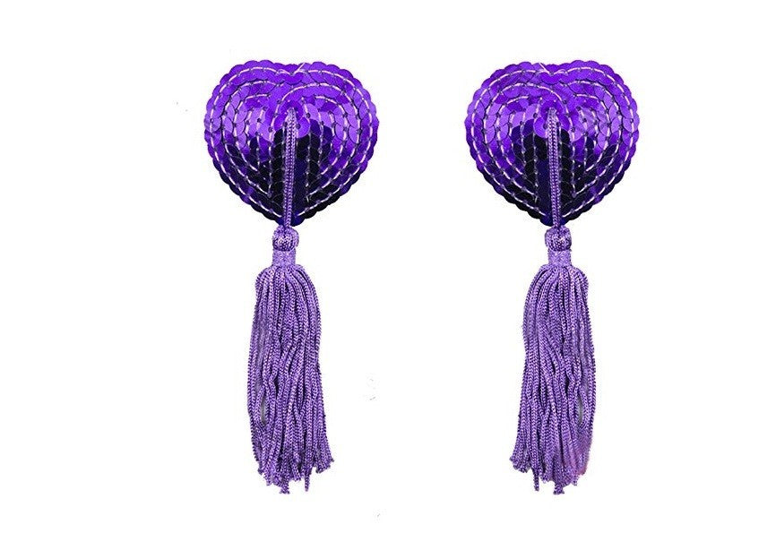 Copricapezzoli Sexy a forma di cuore con pendente vari colori