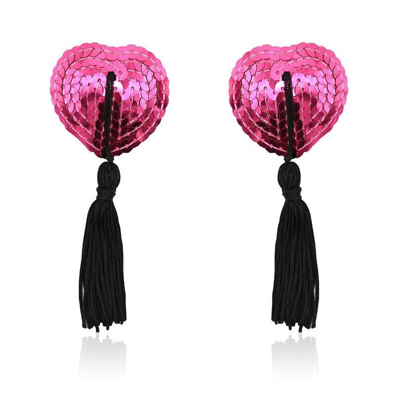 Copricapezzoli Sexy a forma di cuore con pendente vari colori