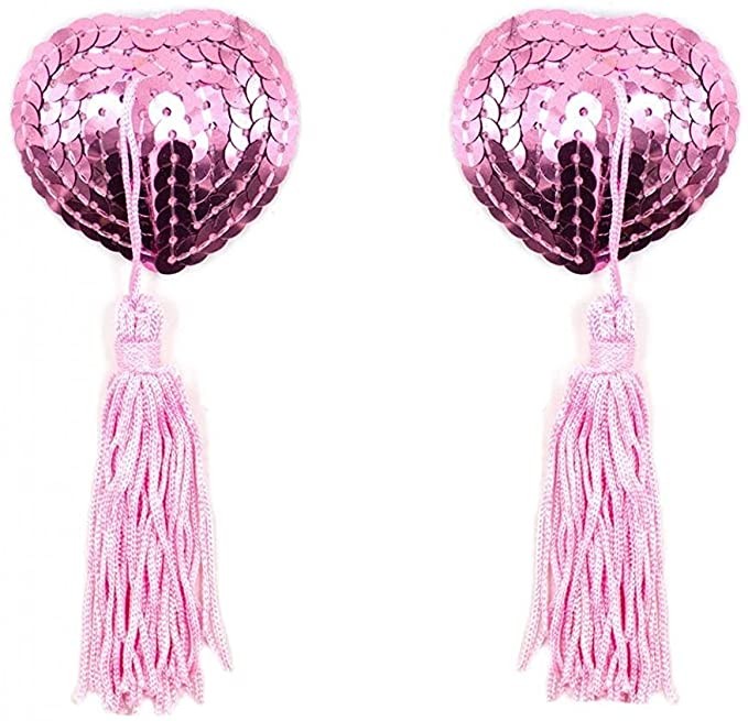 Copricapezzoli Sexy a forma di cuore con pendente vari colori