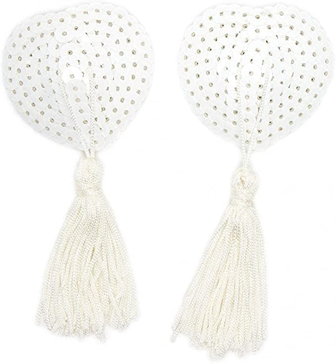 Copricapezzoli Sexy a forma di cuore con pendente vari colori