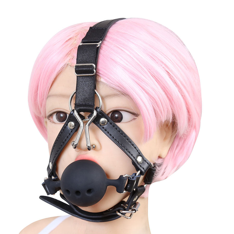 Nose Hook Gag - Gag Ball con ganci per naso