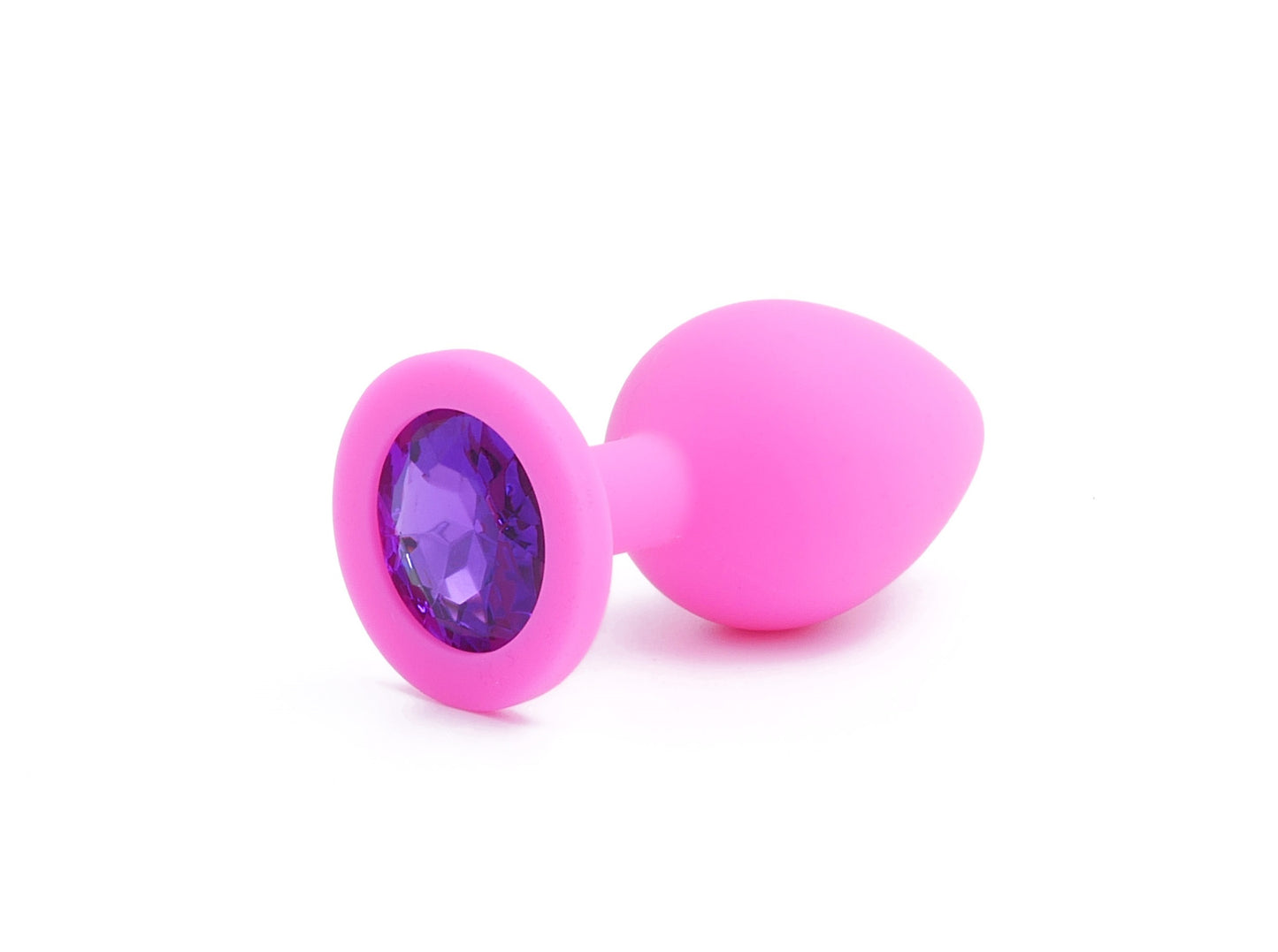 Rosy Gem - Butt Plug anale in silicone Rosa con Gioiello