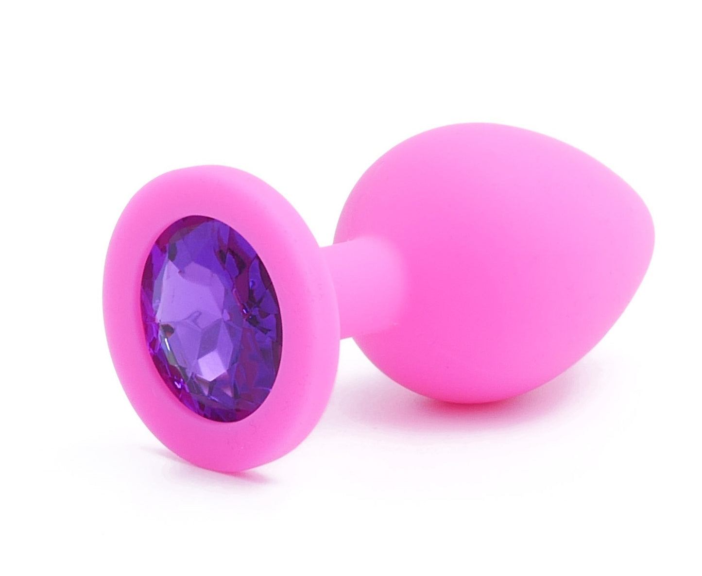 Rosy Gem - Butt Plug anale in silicone Rosa con Gioiello