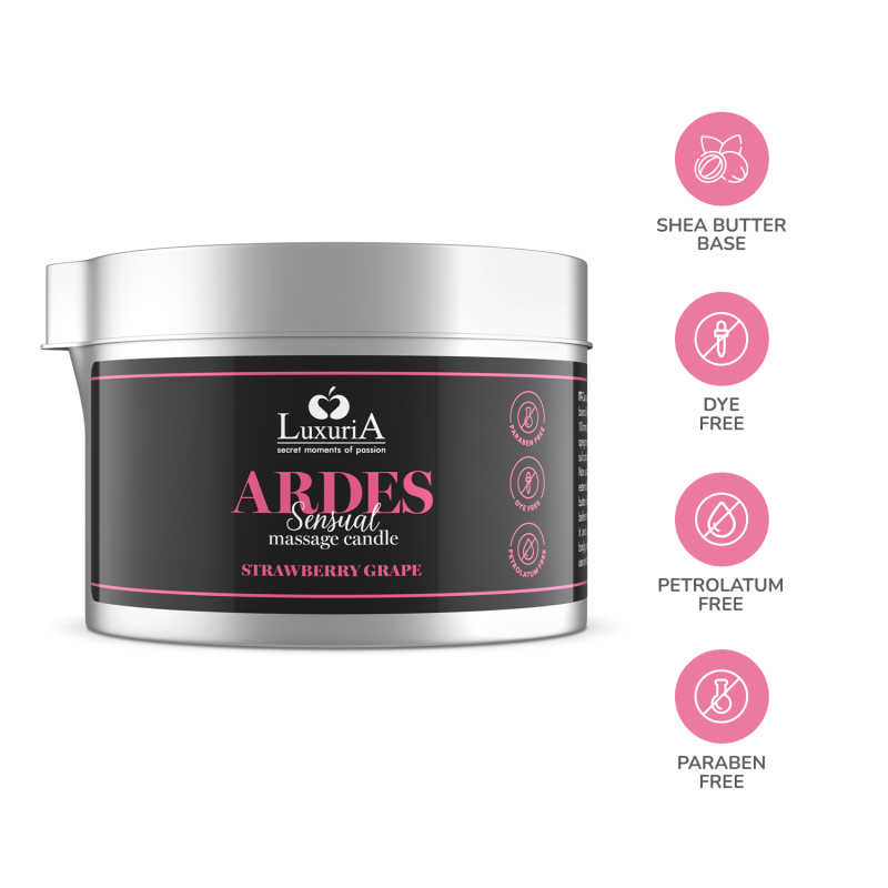 Luxuria Ardes Massage Candle Uva Fragola 80ml