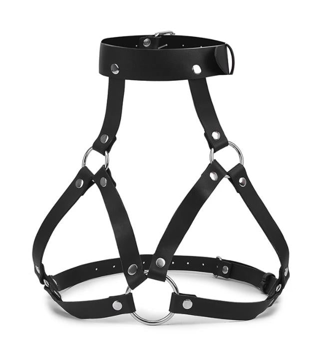 Costrittivo Seno con pinze capezzoli e gag ring