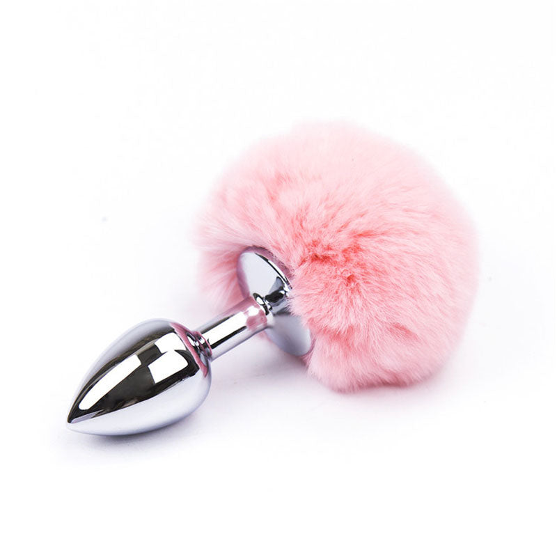 GleamBunny - Plug in Acciaio con Pompon