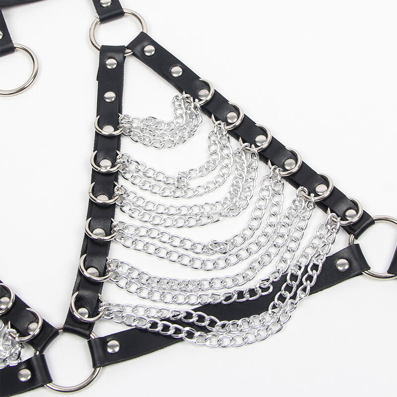 reggiseno triangolare con catenina orizzontale