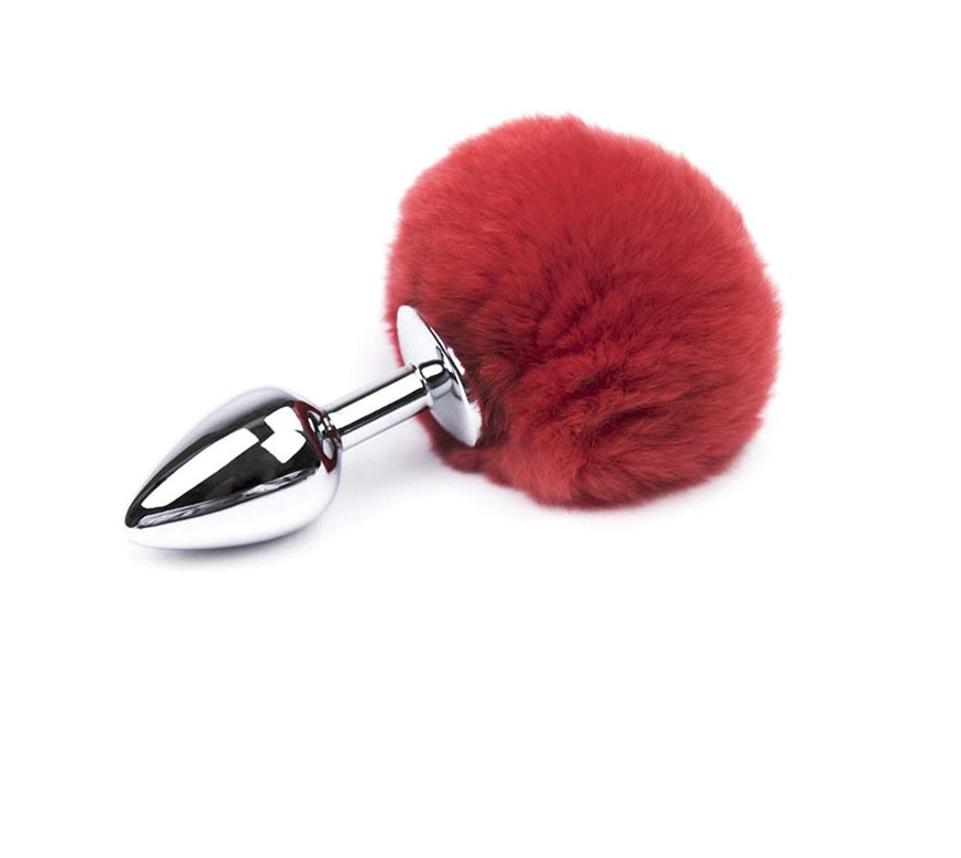 GleamBunny - Plug in Acciaio con Pompon