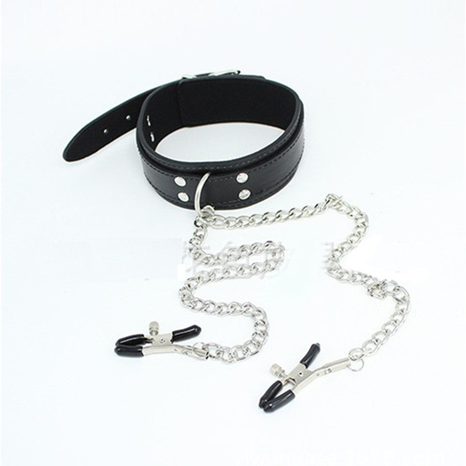 Cheeky Chains - Collare con Pinze capezzoli