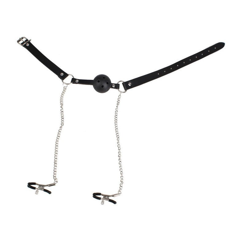 Ball Gag Basic con Pinze Capezzoli