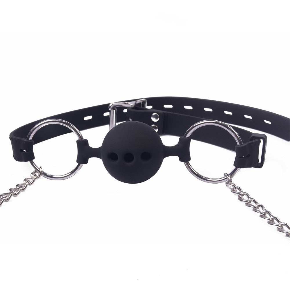 Silicon Touch Clamps - Ball Gag In silicone con pinze capezzoli
