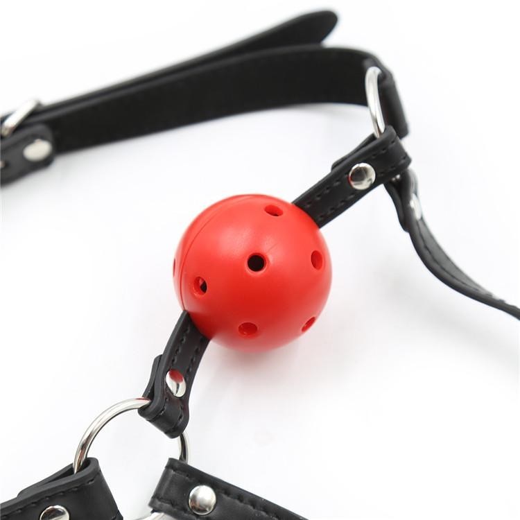 Pony Ball Gag - Traspirante, con guinzaglio