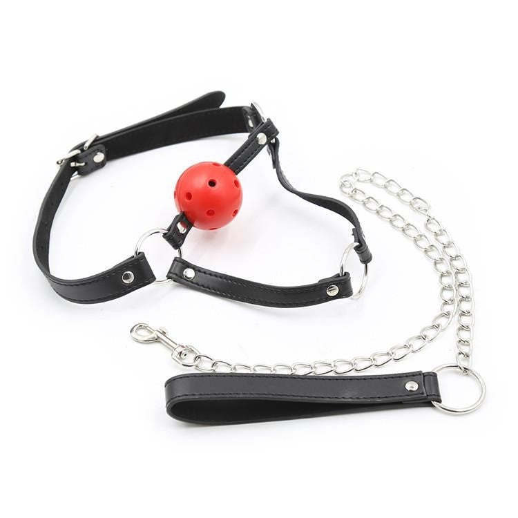 Pony Ball Gag - Traspirante, con guinzaglio