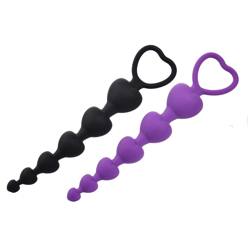 LoveChain - Palline Anali in Silicone a forma di cuore