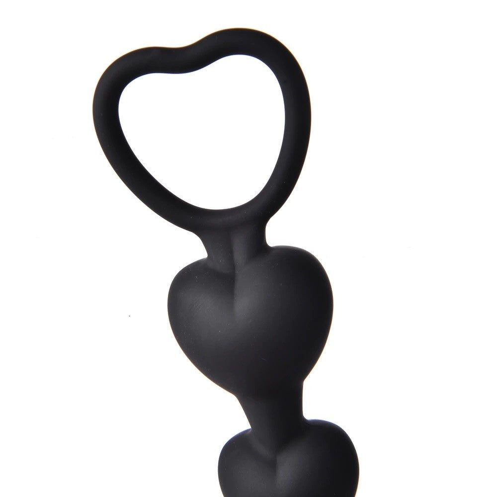 LoveChain - Palline Anali in Silicone a forma di cuore