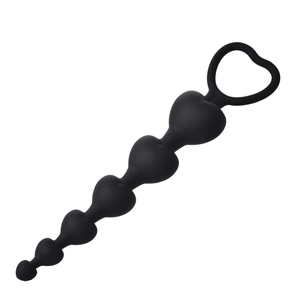 LoveChain - Palline Anali in Silicone a forma di cuore