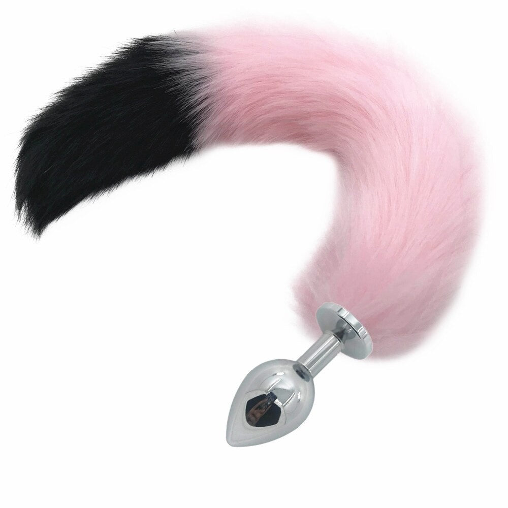 Gothic Pink - Plug Anale con Coda Rosa e Nero Bondagerie Gothic Pink - Plug Anale con Coda Rosa e Nero Bondagerie
