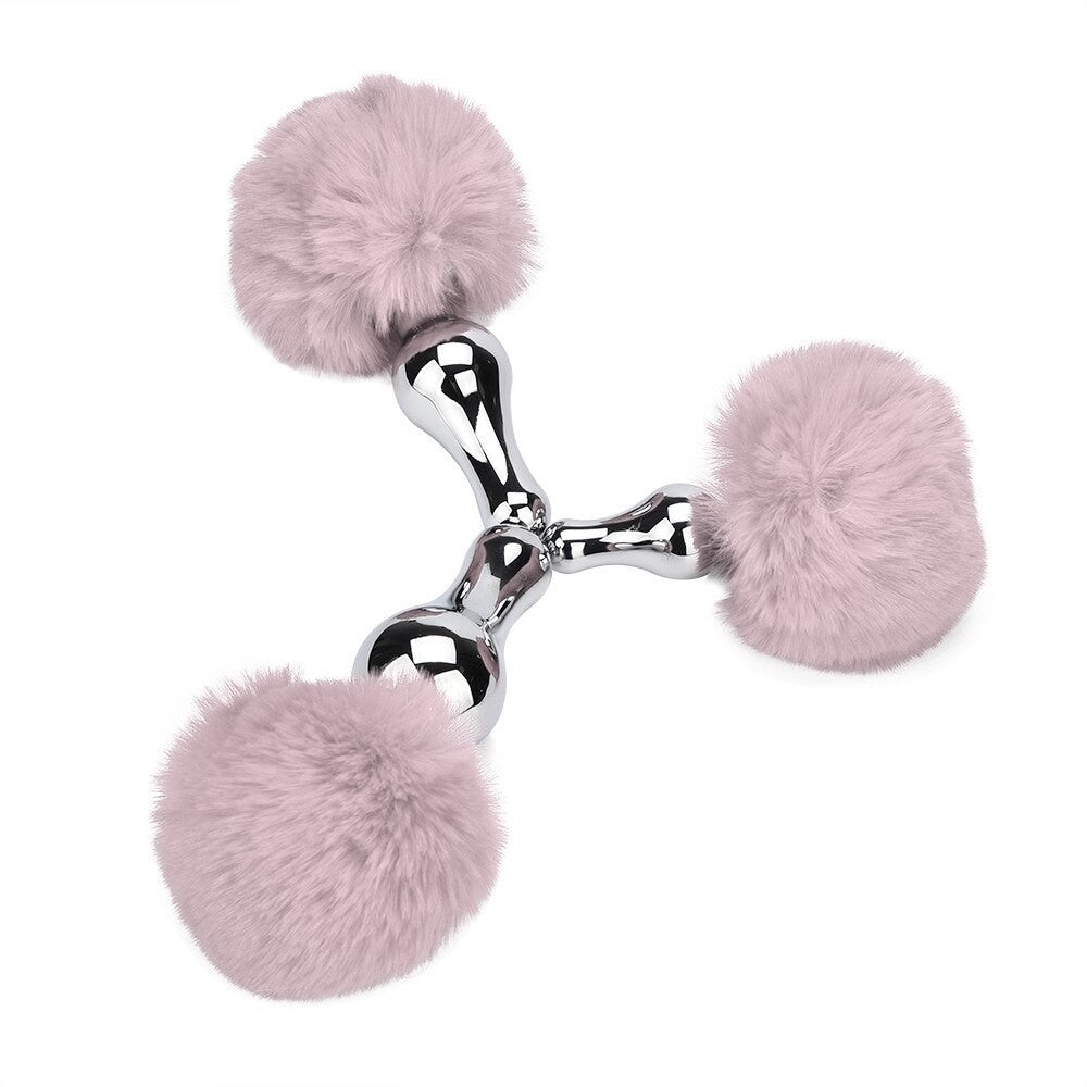 PomTail - Plug Anale in Metallo con PomPom