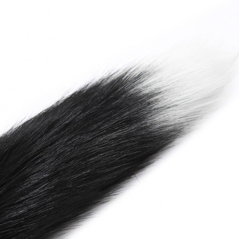 Black Fox - Coda Fox Tail Nera con punta bianca