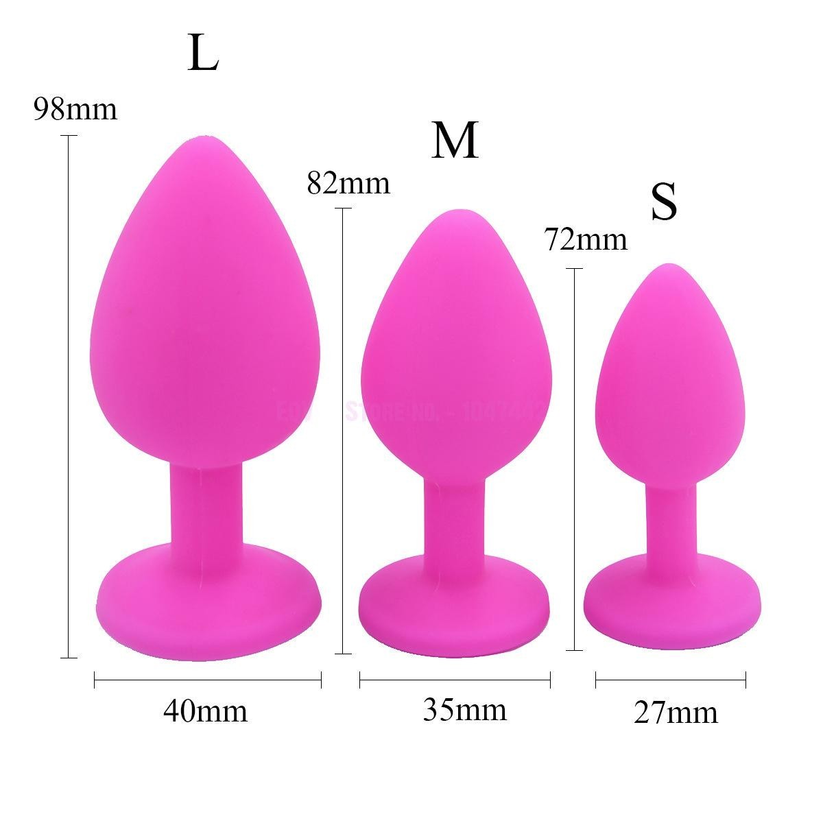 Rosy Gem - Butt Plug anale in silicone Rosa con Gioiello