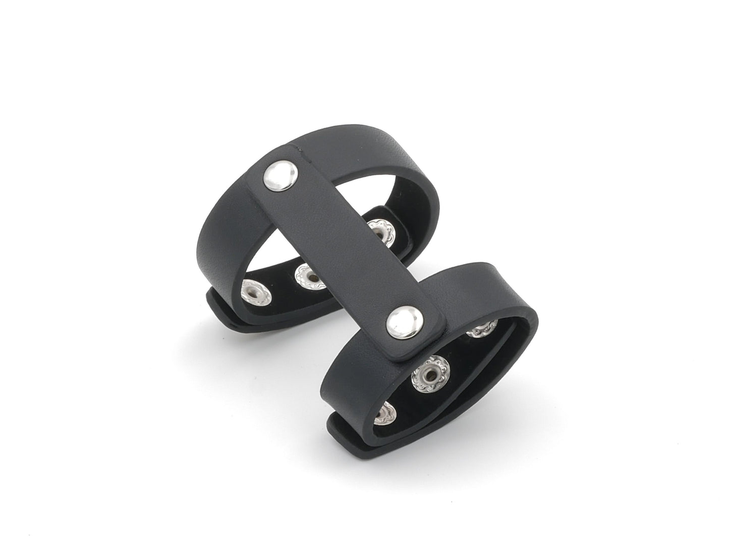 Doppio Collare per pene in pelle