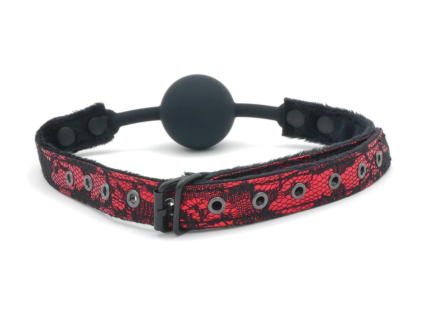 Silk Silence - Ball Gag con Peluche e ricami