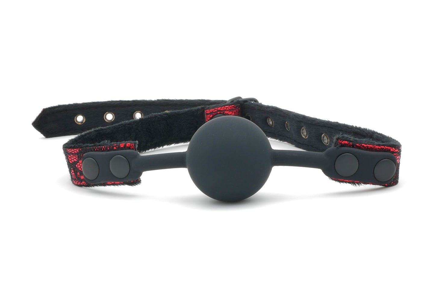 Silk Silence - Ball Gag con Peluche e ricami