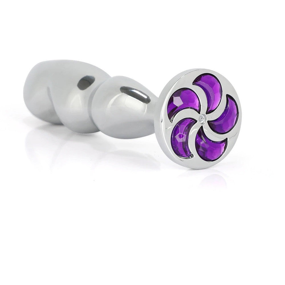 Curvy Comet - Plug Anale con gioiello Viola