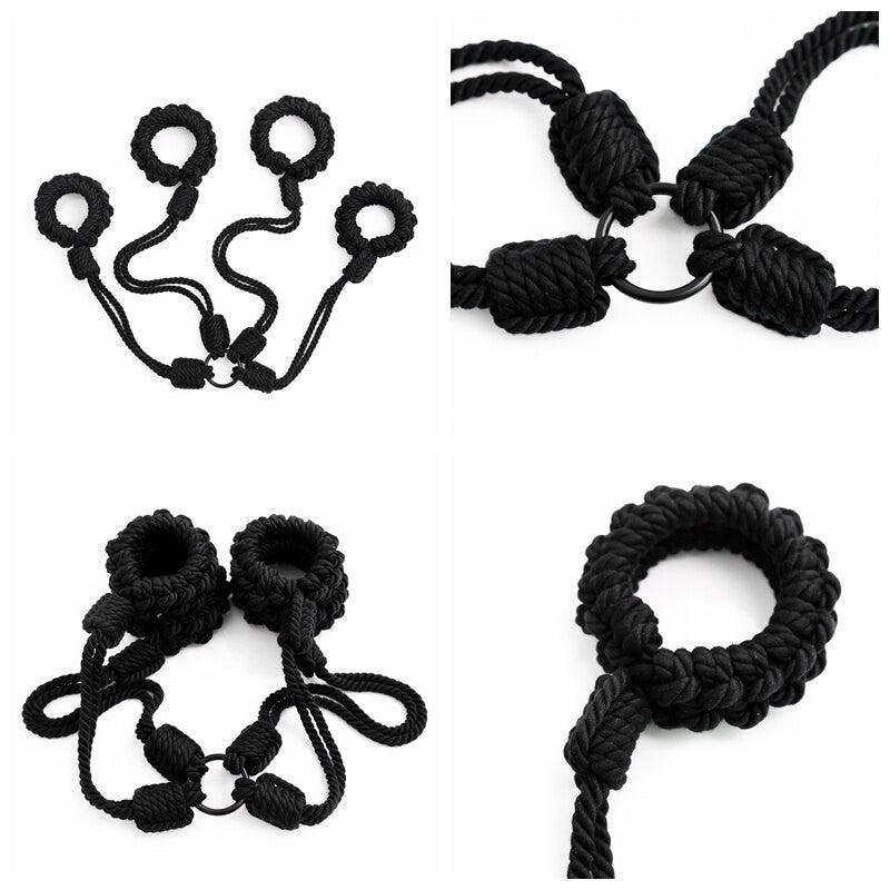 SatinLoop - Set Manette e Cavigliere in corde di raso