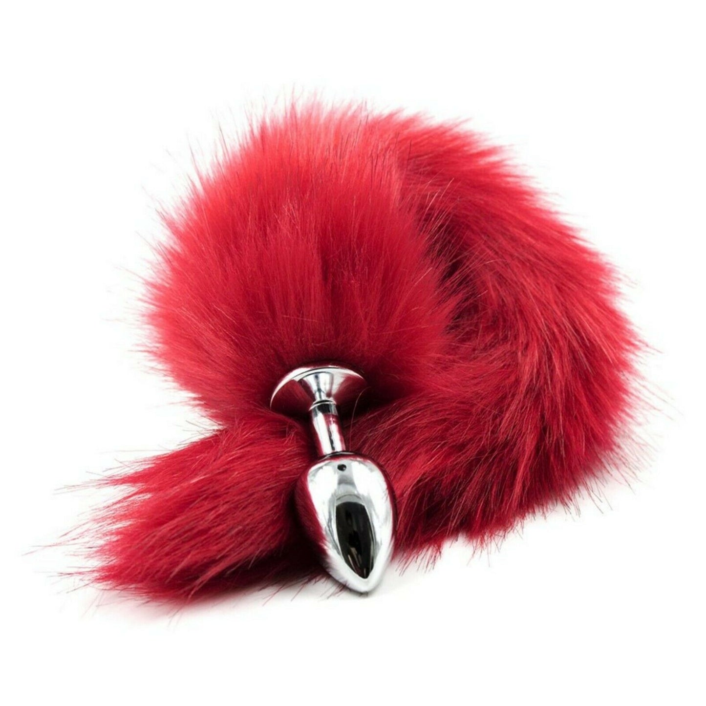 Red Savage - Coda Anale Rossa con Plug in Acciaio inox