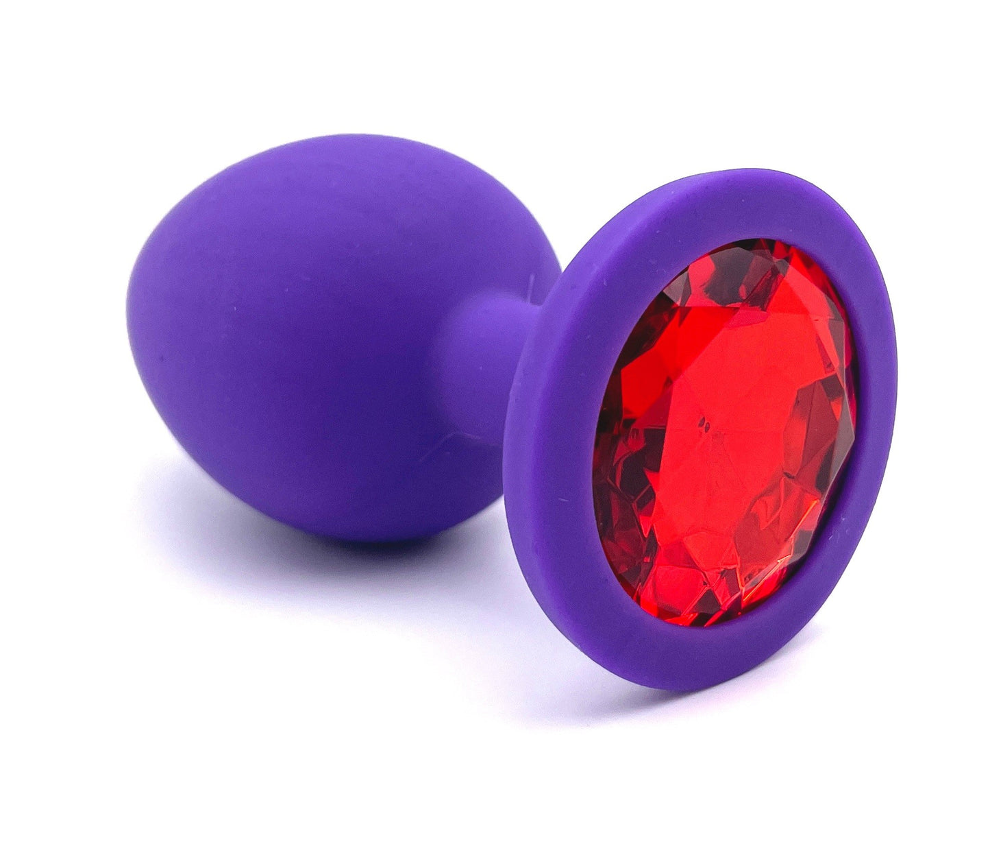 Violet Gem - Plug anale in silicone Viola con Gioiello