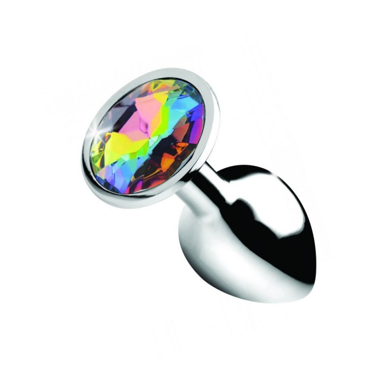 Pride Gem - Butt Plug Anale in Acciaio con Diamante Multicolor