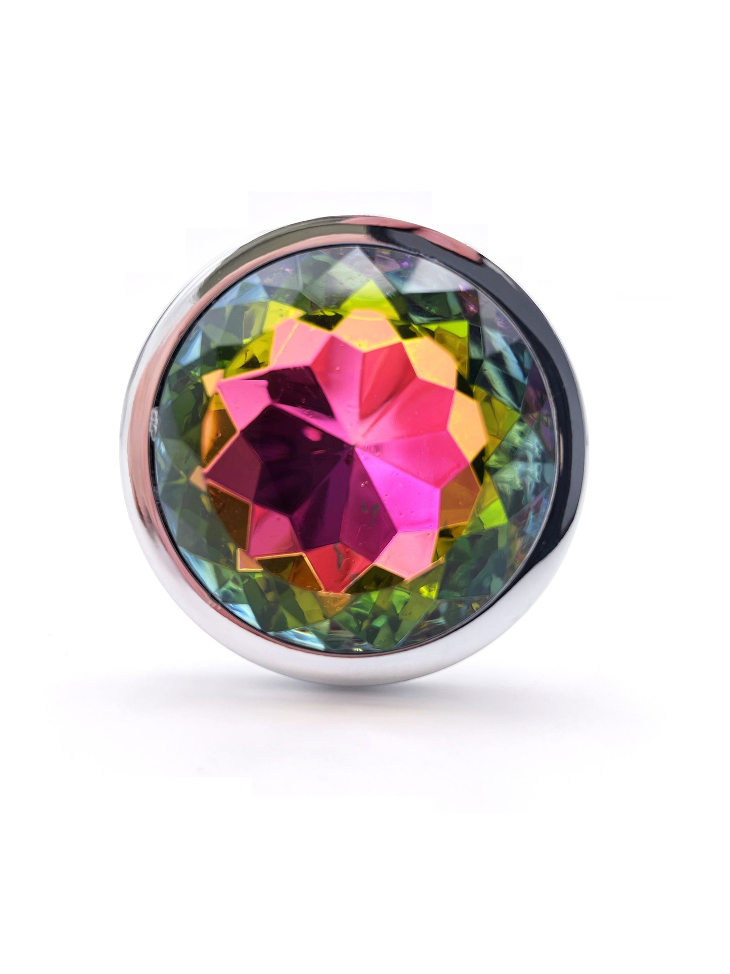 Pride Gem - Butt Plug Anale in Acciaio con Diamante Multicolor