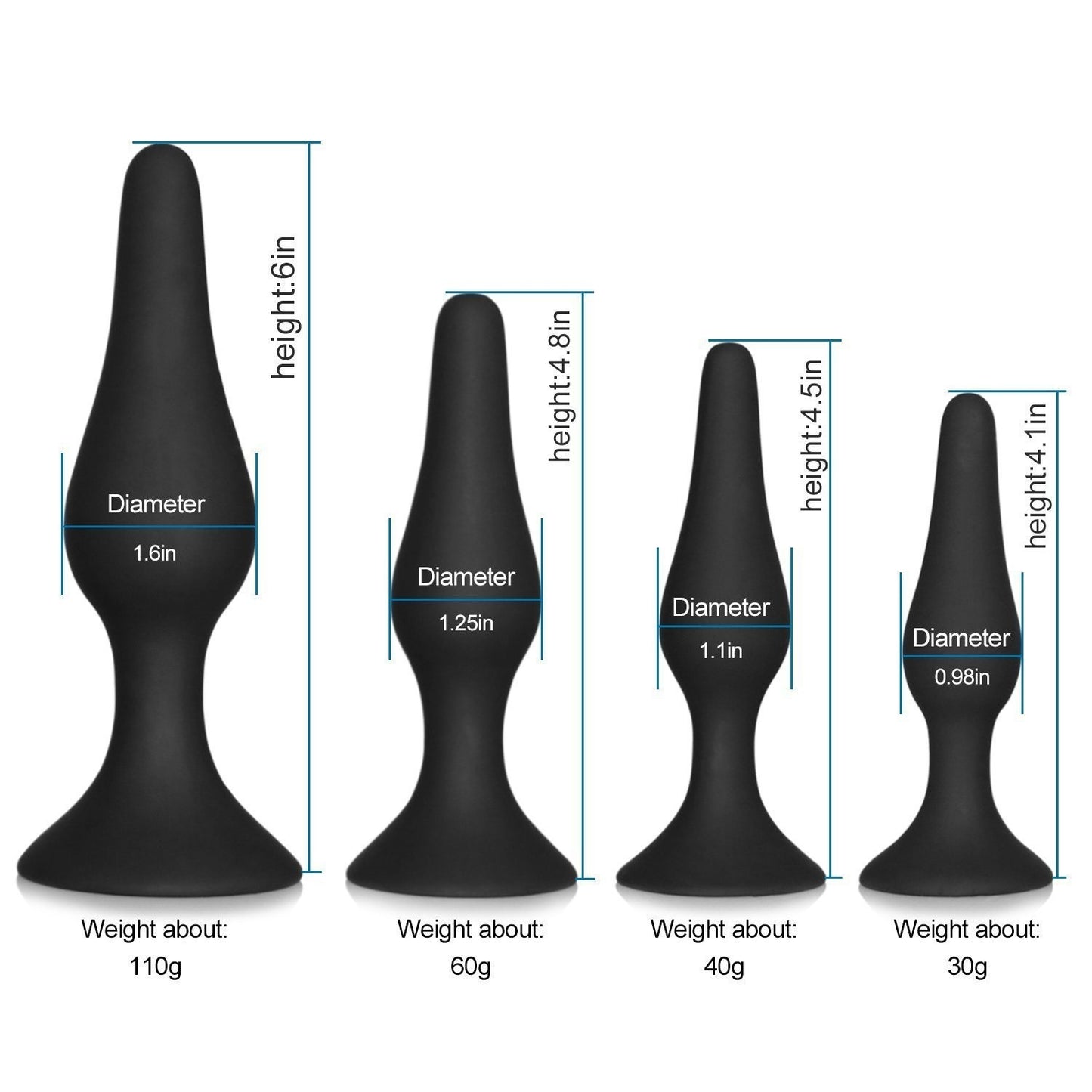 Qlimax - Plug Anale con ventosa in silicone liscio