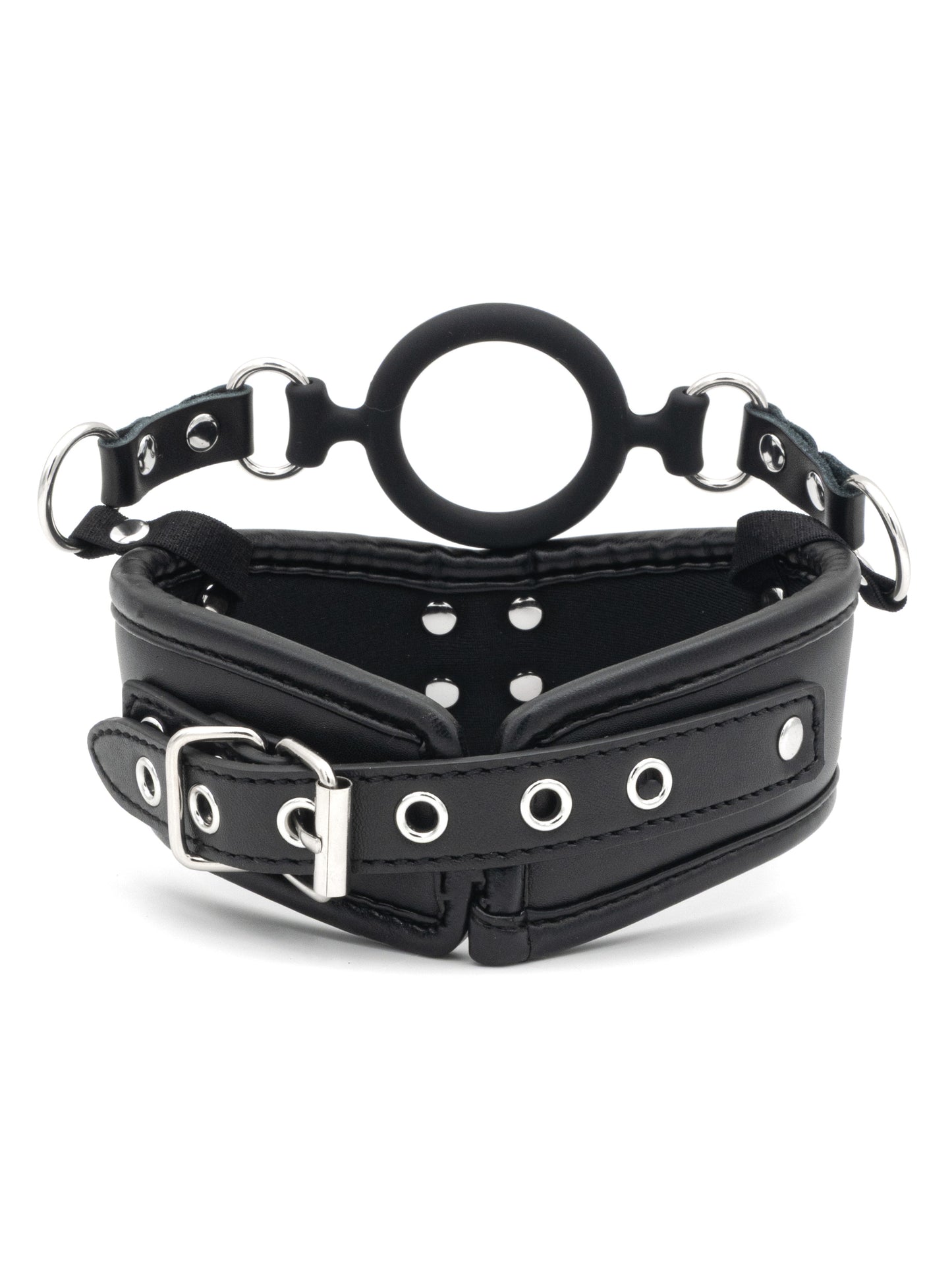 Ring Submission - Collare BDSM con guinzaglio e Ring Gag
