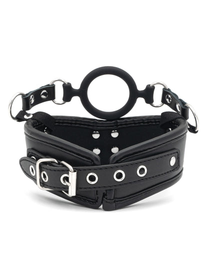Ring Submission - Collare BDSM con guinzaglio e Ring Gag