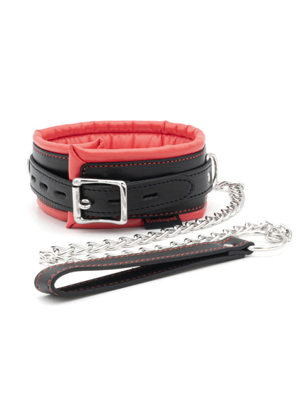 Cushy - Collare imbottito con guinzaglio