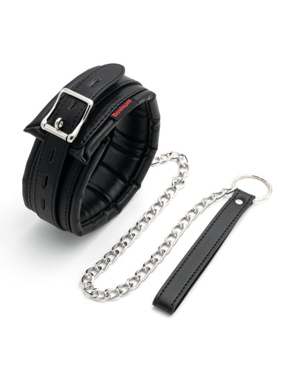 Cushy - Collare imbottito con guinzaglio