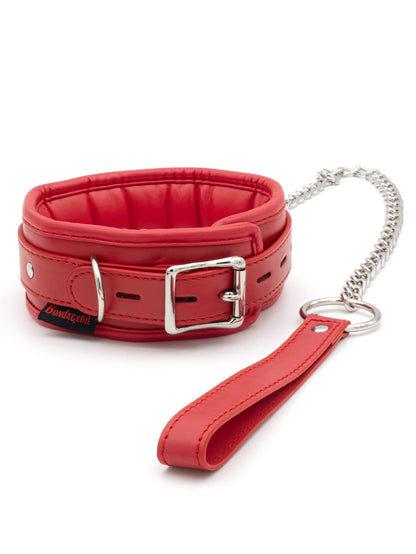 Cushy - Collare imbottito con guinzaglio