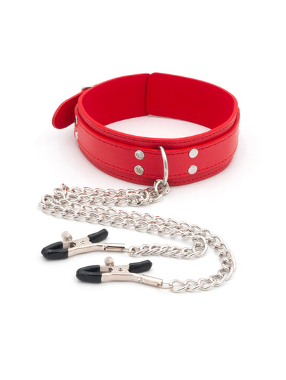 Cheeky Chains - Collare con Pinze capezzoli