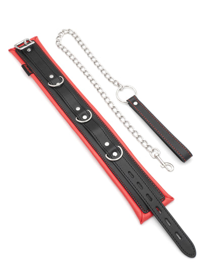 Cushy - Collare imbottito con guinzaglio