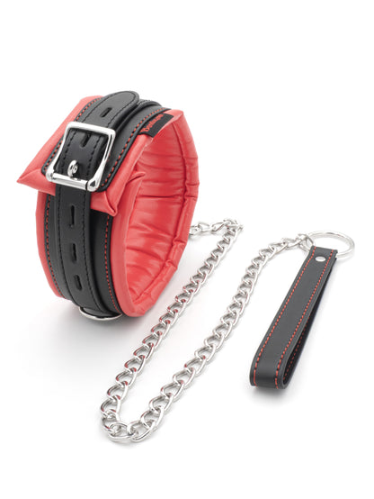 Cushy - Collare imbottito con guinzaglio
