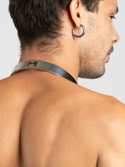 Collare in Acciaio BDSM con anello