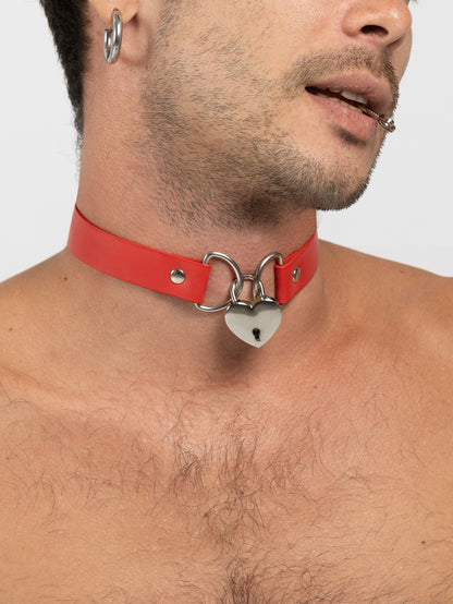 Heart Lock - Collarino con chiusura a Lucchetto