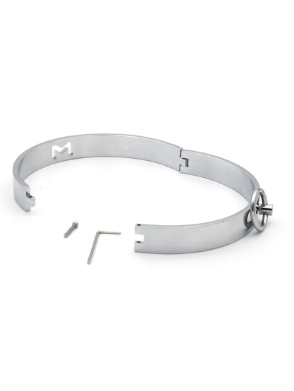 Collare in Acciaio BDSM con anello