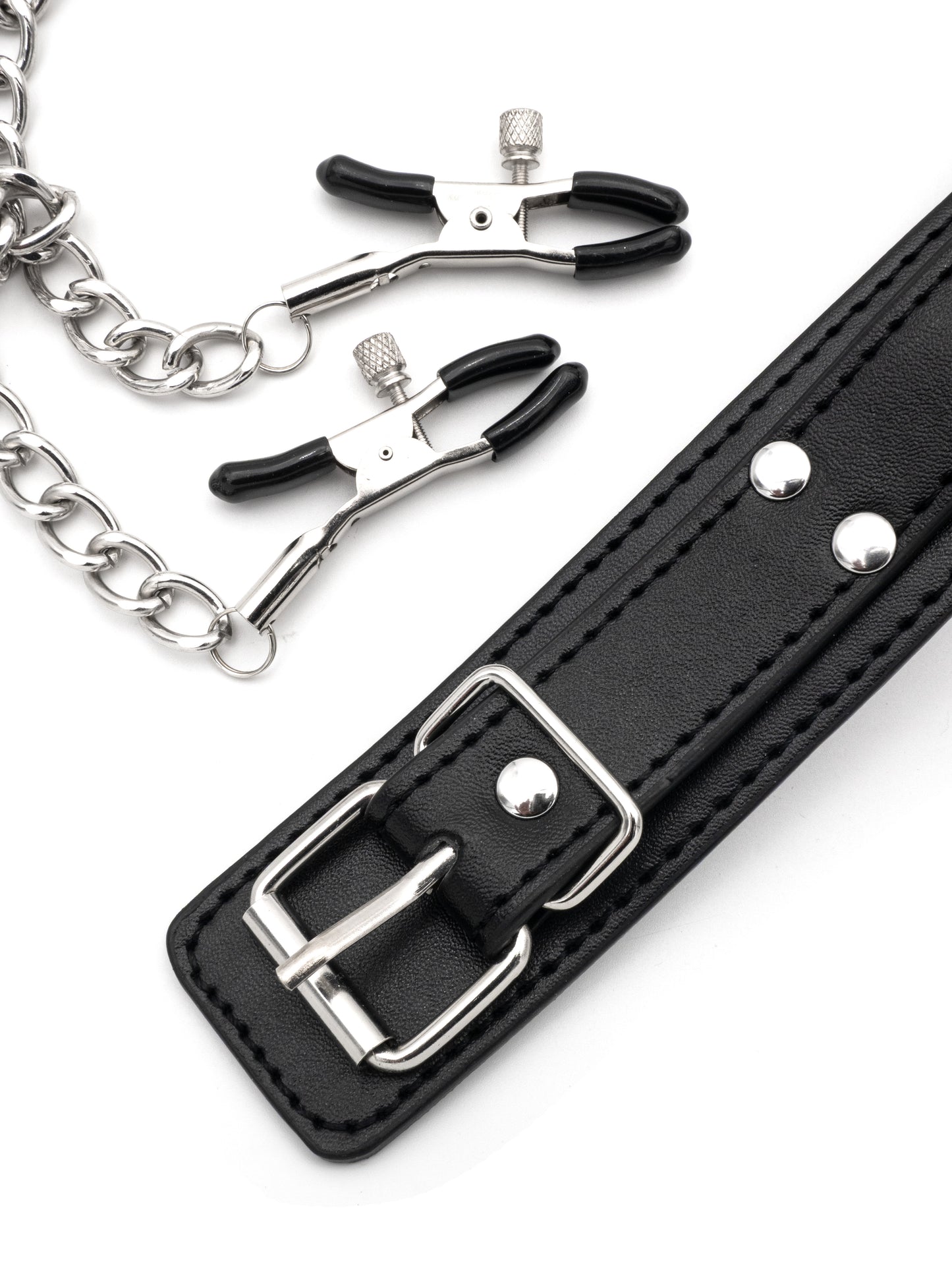 Cheeky Chains - Collare con Pinze capezzoli