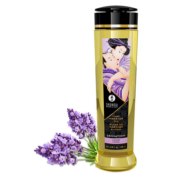 olio shunga per massaggi gusto lavanda